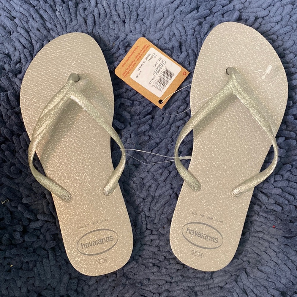 Haviana Flip Flop! Ice Gray size 7/8. NWT